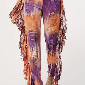 Super Distressed Multi Colored Jeans