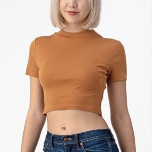 New Camel Semi Cropped Short Sleeve