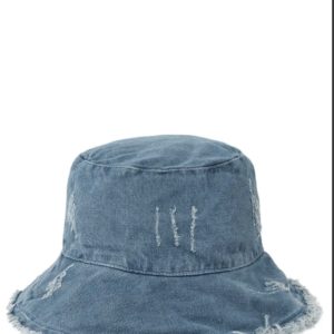 Cute Distressed Denim Bucket Hat