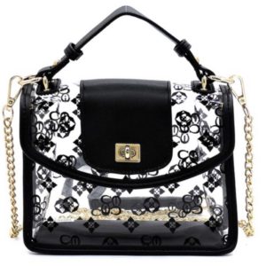 Black And Clear Love My Shoulder Bag