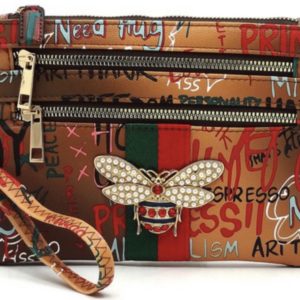 Cute Little Brown And Gold Bee Handbag