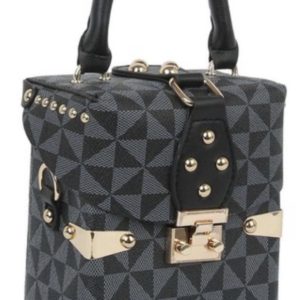 Black and Grey Hold Me Right Bucket Bag