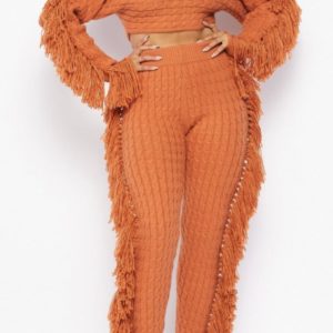 Warm and Fuzzy Orange Sweater Set