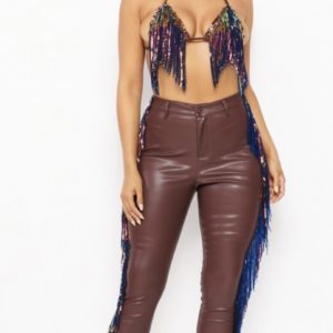 Fringe and Blings Halter Set