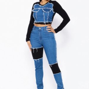 The Black & The Blue Denim Set