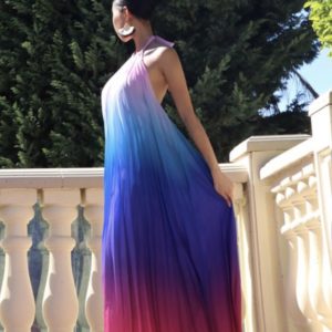 Rainbow Desire Haltered Dress