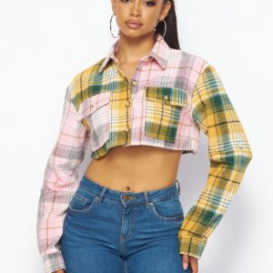 Country Fame Plaid Crop Top
