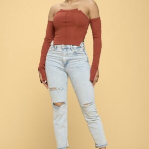 Rust Off The Shoulder Top (Restocked)