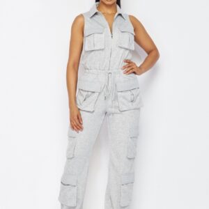 More Than Ready Heather Gray Jumpsuit